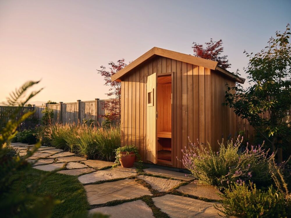 sauna ogrodowa z drewna